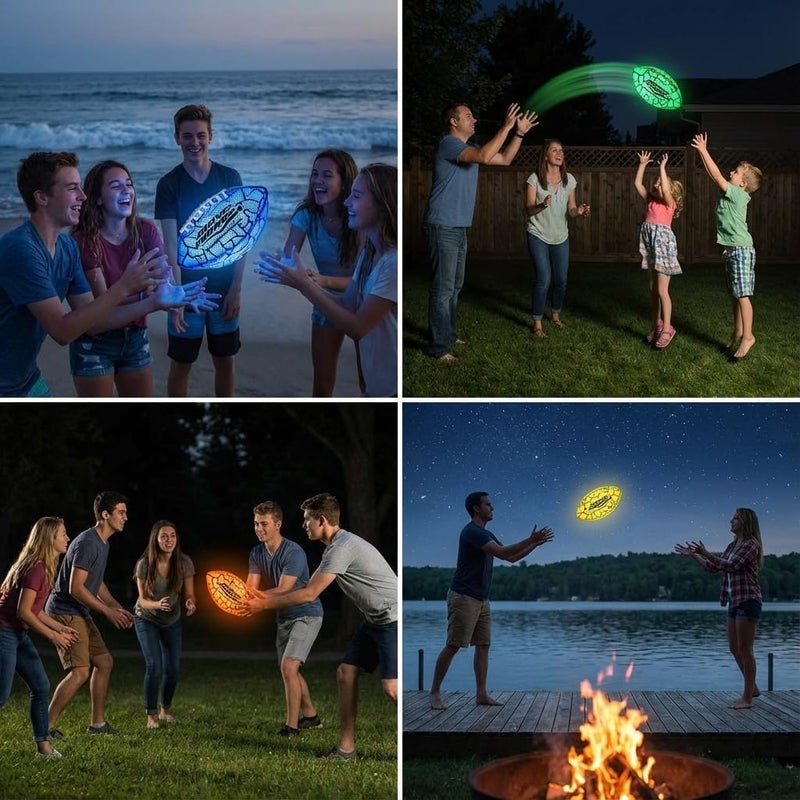 WaveRunner Glow in The Dark LED Football - Junior Size Waterproof Light Up Football, Type-C Rechargeable with Pump, Outdoor Sports Toy for Kids, Teens, and Adults - Image 5